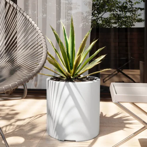 macetaRotomoldeoCilindroN30Blanco Jardin Haus | Maceta Cilindro Rotomoldeo N30 - Blanco