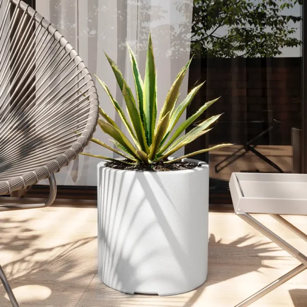 macetaRotomoldeoCilindroN30Blanco Jardin Haus | Maceta Cilindro Rotomoldeo N30 - Blanco