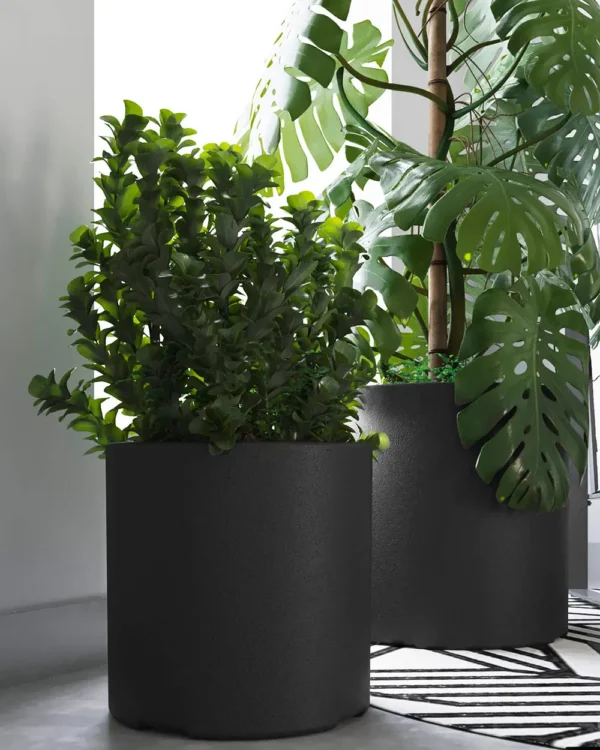 macetaRotomoldeoCilindroN30Negro Jardin Haus | Maceta Cilindro Rotomoldeo N30 - Negro