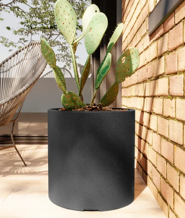 macetaRotomoldeoCilindroN40Negro Jardin Haus | Maceta Cilindro Rotomoldeo N40 - Negro