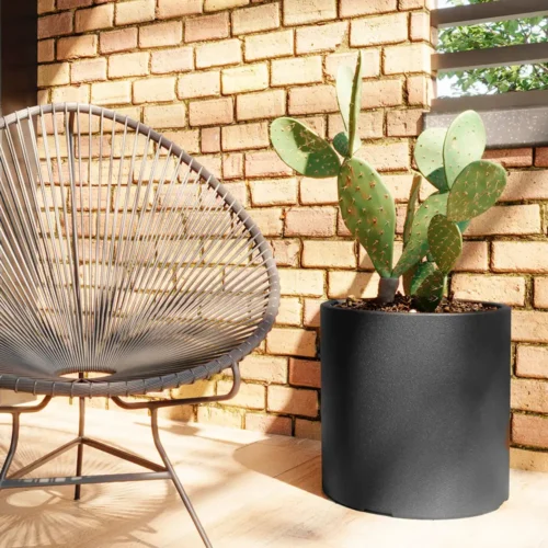 macetaRotomoldeoCilindroN40Negro1 Jardin Haus | Maceta Cilindro Rotomoldeo N40 - Negro