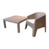 Jardin Haus | Set 4 sillones Oasis con almohadon + Mesa Barú - Capuchino Jardin Haus | Set 4 sillones Oasis con almohadon + Mesa Barú - Capuchino